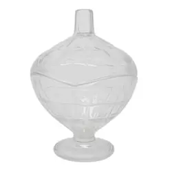 Pasabahce Glory Glass Sugar Bowl With A Lid And Crystal-Effect Design