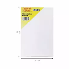 Basic Art and Craft Canvas Board, Cotton Canvas Frame 40X60cm- White