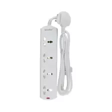 Samra Plus 4 Ways Extension Socket 2M- White Color