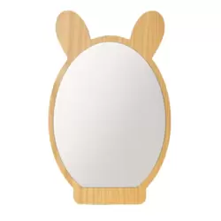 Wooden Bunny Ears Hanging Mirror for Kids- 23X15cm