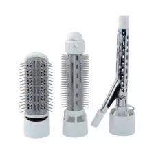 Sonashi 4 in 1 Hair Styler Tool with Blow Brush, Roller Brush, Metal Curler Clip- White